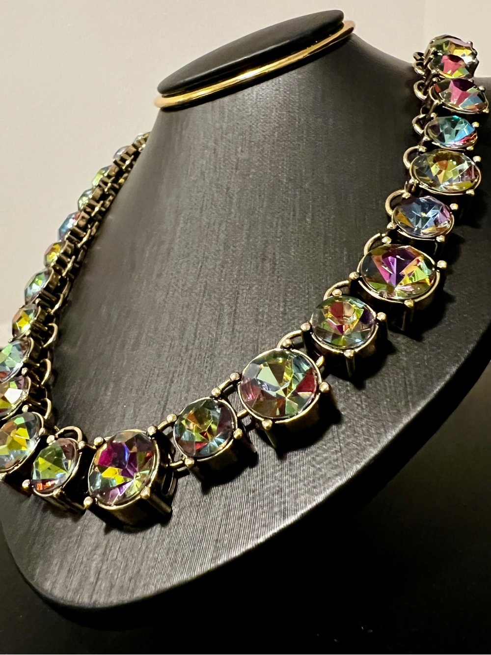 ATG - Alice in Dallas Volcano Aurora Borealis Crystal Statement Necklace